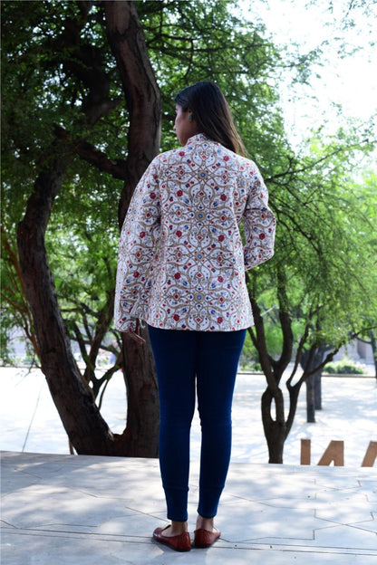 Floral Multicolor Printed jacket for Wedding & Party Wear