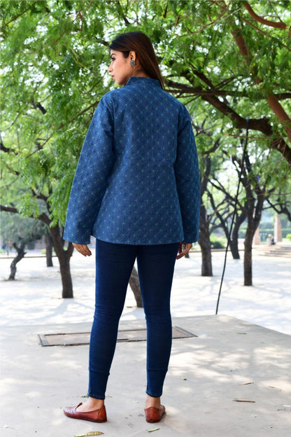 Women’s Quilted Jackets Cotton Chambray - Indigo